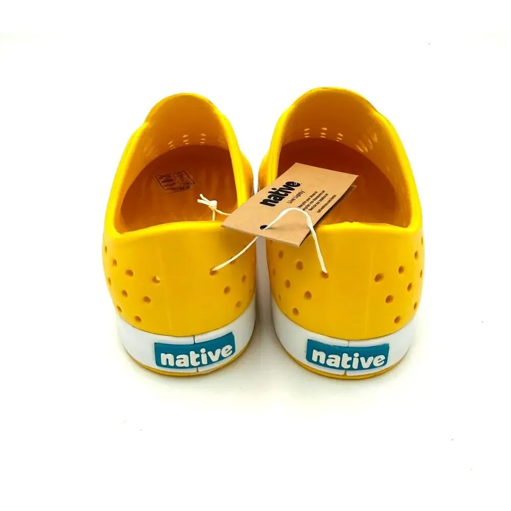 NEW! Native Jefferson Child Shoes - Crayon Yellow/Shell White - c11 (toddler 11)